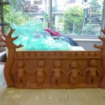 Wall of Babies. A another way of using press moulds -Splitting -front and back. Just getting started. Most of this will not be ready for the exhibit.